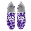 Camouflage Purple Print Pattern White Athletic Shoes-grizzshop