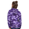 Camouflage Purple Print Pattern Women's Hoodie-grizzshop