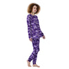 Camouflage Purple Print Pattern Women's Pajamas-grizzshop