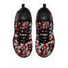 Camouflage Red Grey Print Pattern Black Sneaker-grizzshop