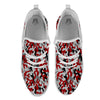 Camouflage Red Grey Print Pattern White Athletic Shoes-grizzshop