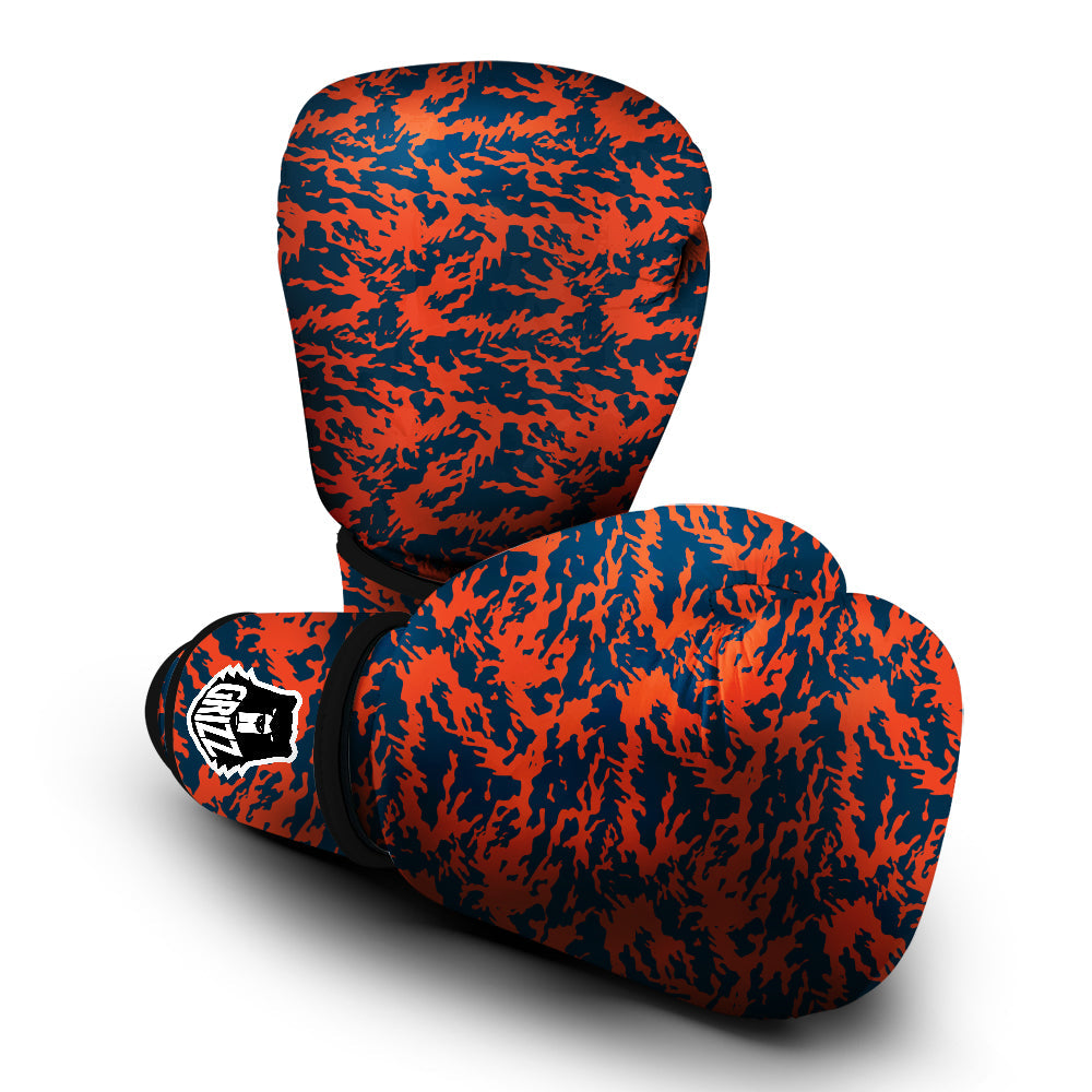 Camouflage Red Spots Print Pattern Boxing Gloves-grizzshop