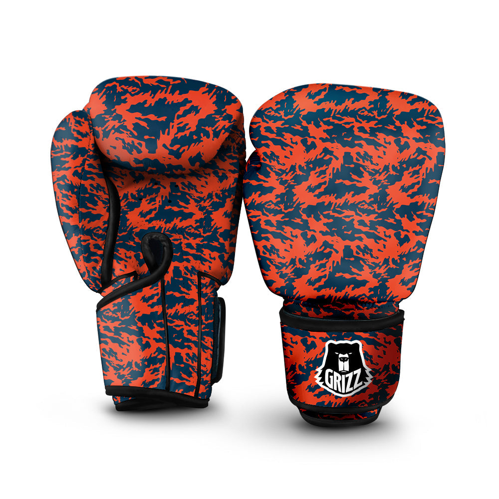 Camouflage Red Spots Print Pattern Boxing Gloves-grizzshop