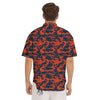 Camouflage Red Spots Print Pattern Men's Short Sleeve Shirts-grizzshop