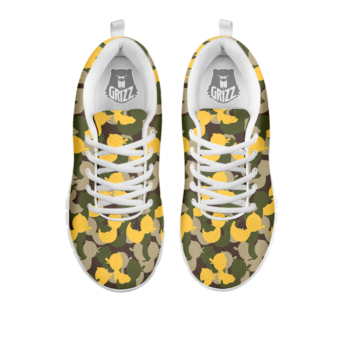 Camouflage Rubber Ducks Print Pattern White Sneaker-grizzshop