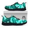 Camouflage Teal Print Black Sneaker-grizzshop