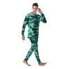 Camouflage Teal Print Men's Pajamas-grizzshop