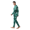 Camouflage Teal Print Men's Pajamas-grizzshop