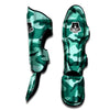 Camouflage Teal Print Muay Thai Shin Guards-grizzshop