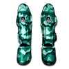 Camouflage Teal Print Muay Thai Shin Guards-grizzshop