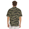 Camouflage Tiger Stripe Print Pattern Men's Short Sleeve Shirts-grizzshop