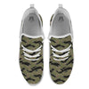 Camouflage Tiger Stripe Print Pattern White Athletic Shoes-grizzshop