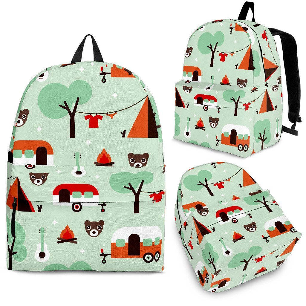 Camper Pattern Print Backpack-grizzshop