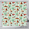 Camper Pattern Print Bathroom Shower Curtain-grizzshop