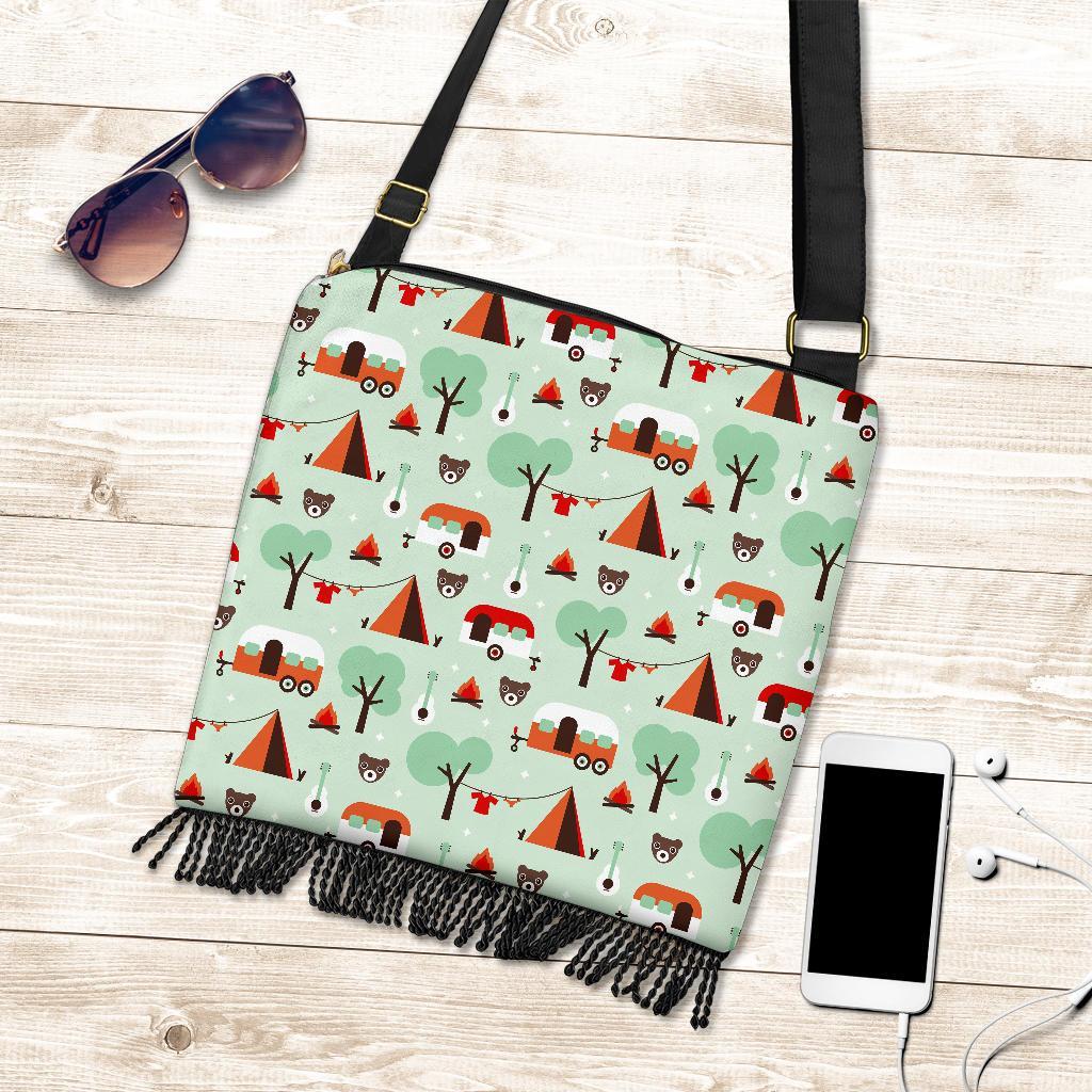 Camper Pattern Print Crossbody bags-grizzshop