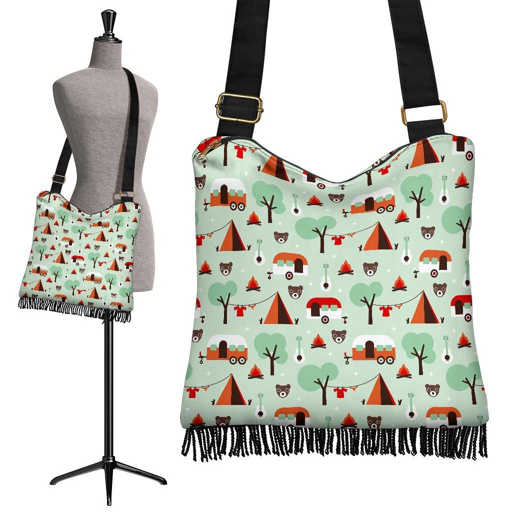 Camper Pattern Print Crossbody bags-grizzshop