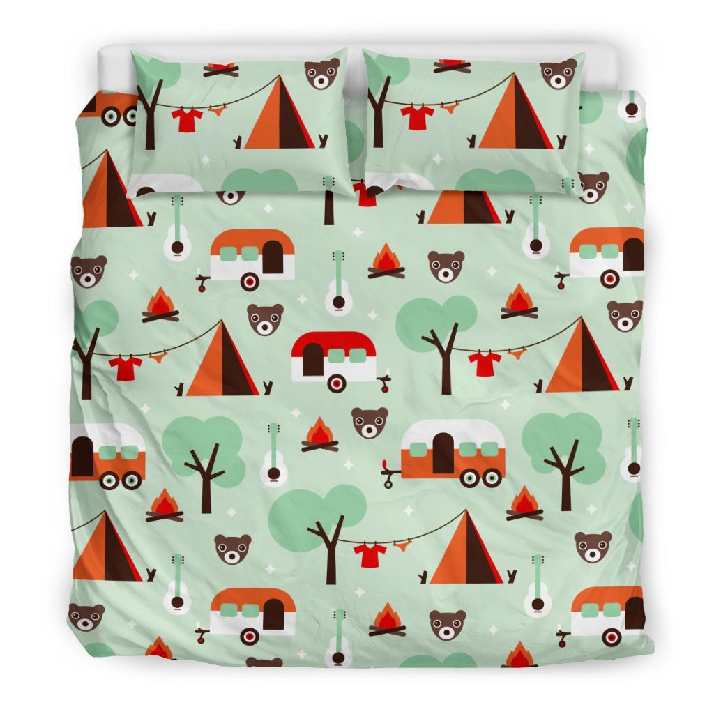 Camper Pattern Print Duvet Cover Bedding Set-grizzshop