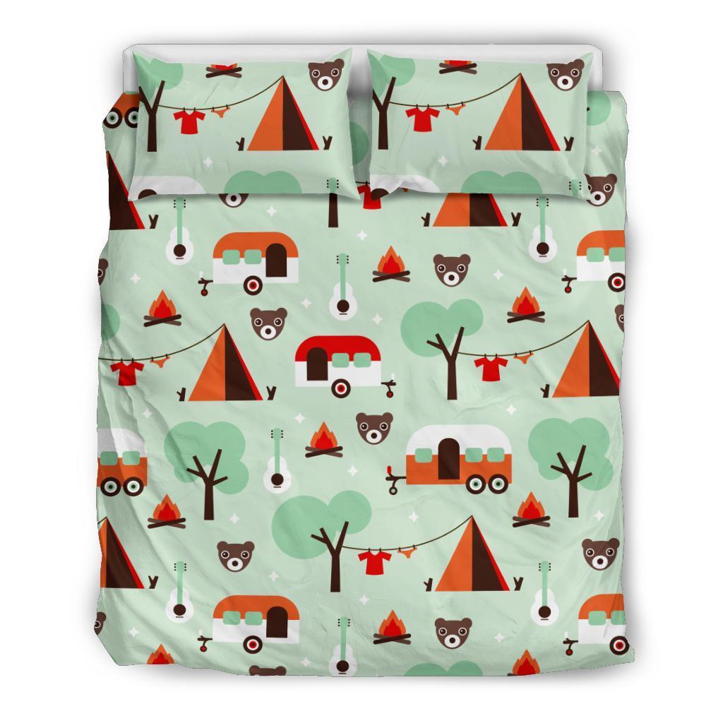 Camper Pattern Print Duvet Cover Bedding Set-grizzshop