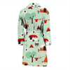 Camper Pattern Print Men Long Robe-grizzshop