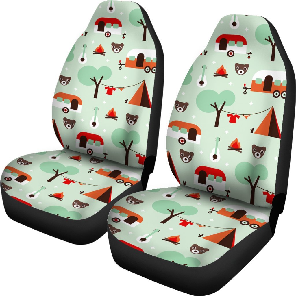 Camper Pattern Print Universal Fit Car Seat Covers-grizzshop