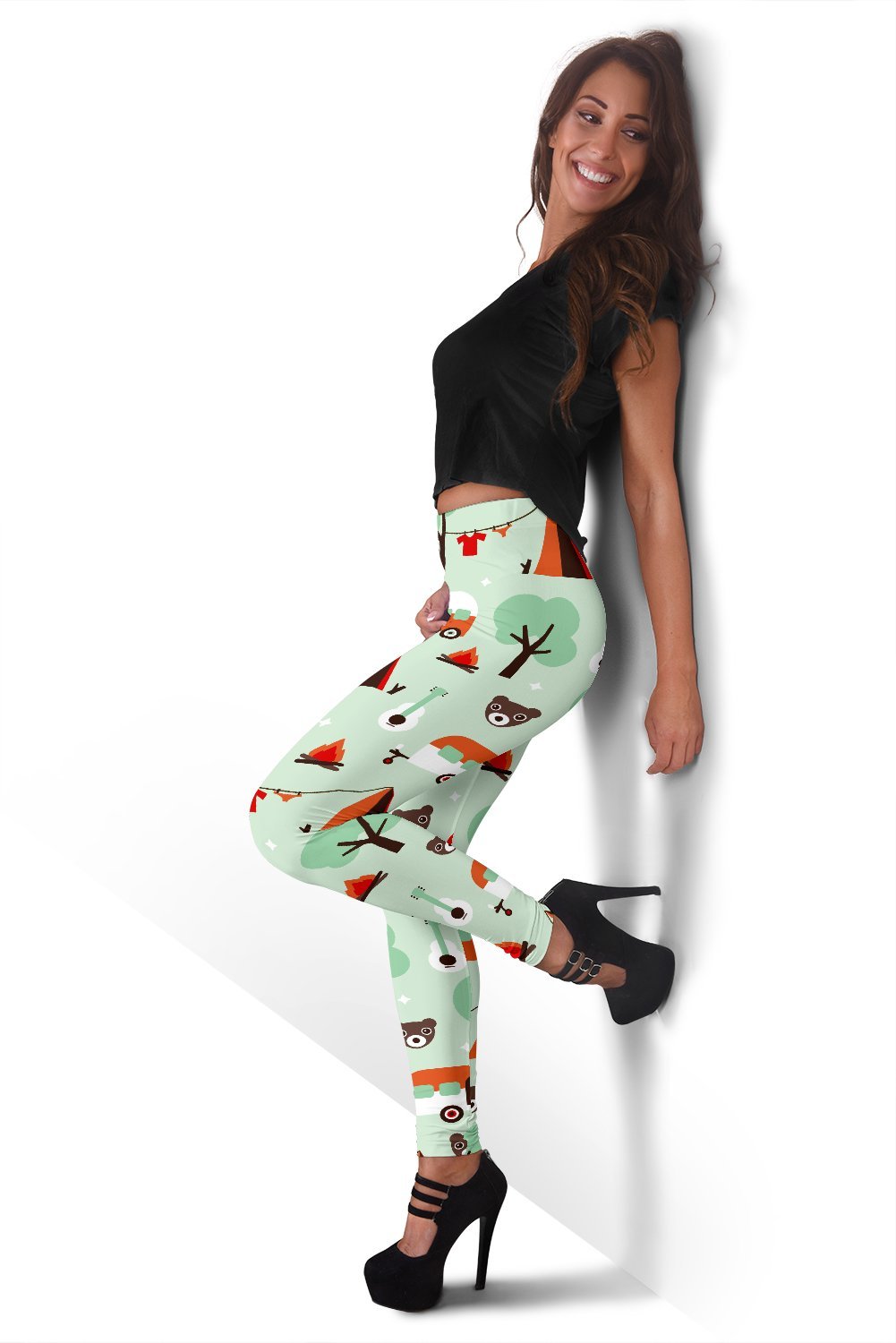 Camper Pattern Print Women Leggings-grizzshop
