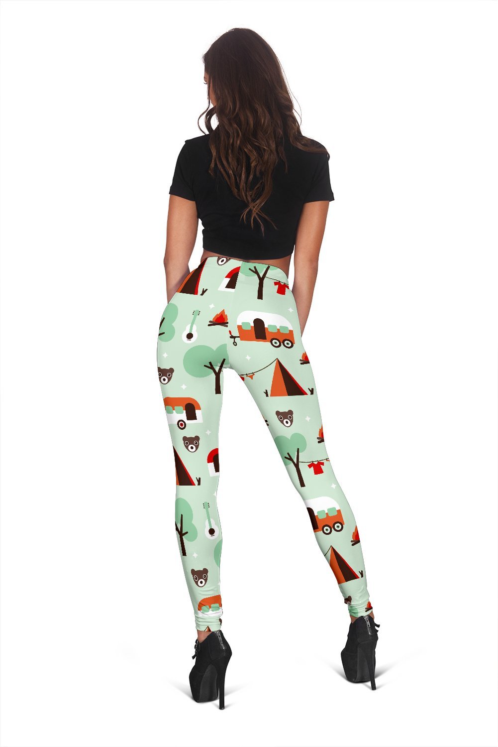 Camper Pattern Print Women Leggings-grizzshop