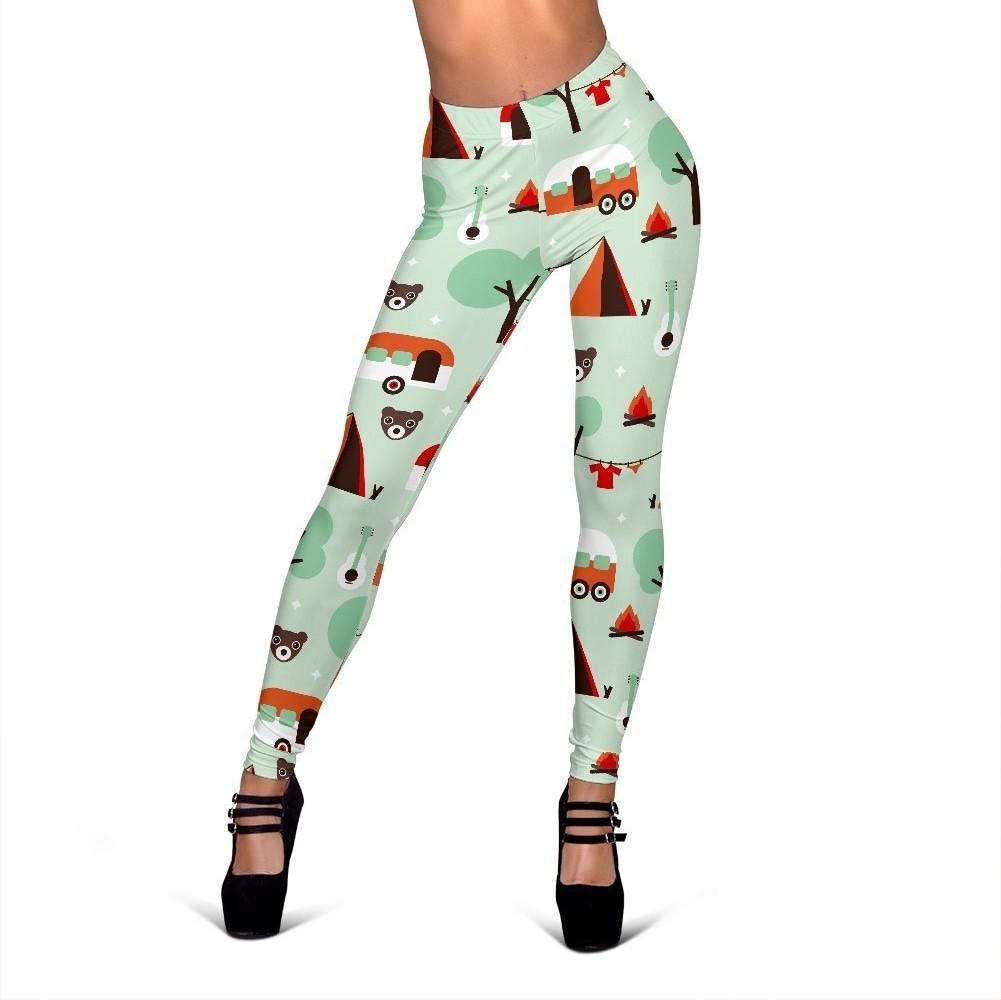 Camper Pattern Print Women Leggings-grizzshop