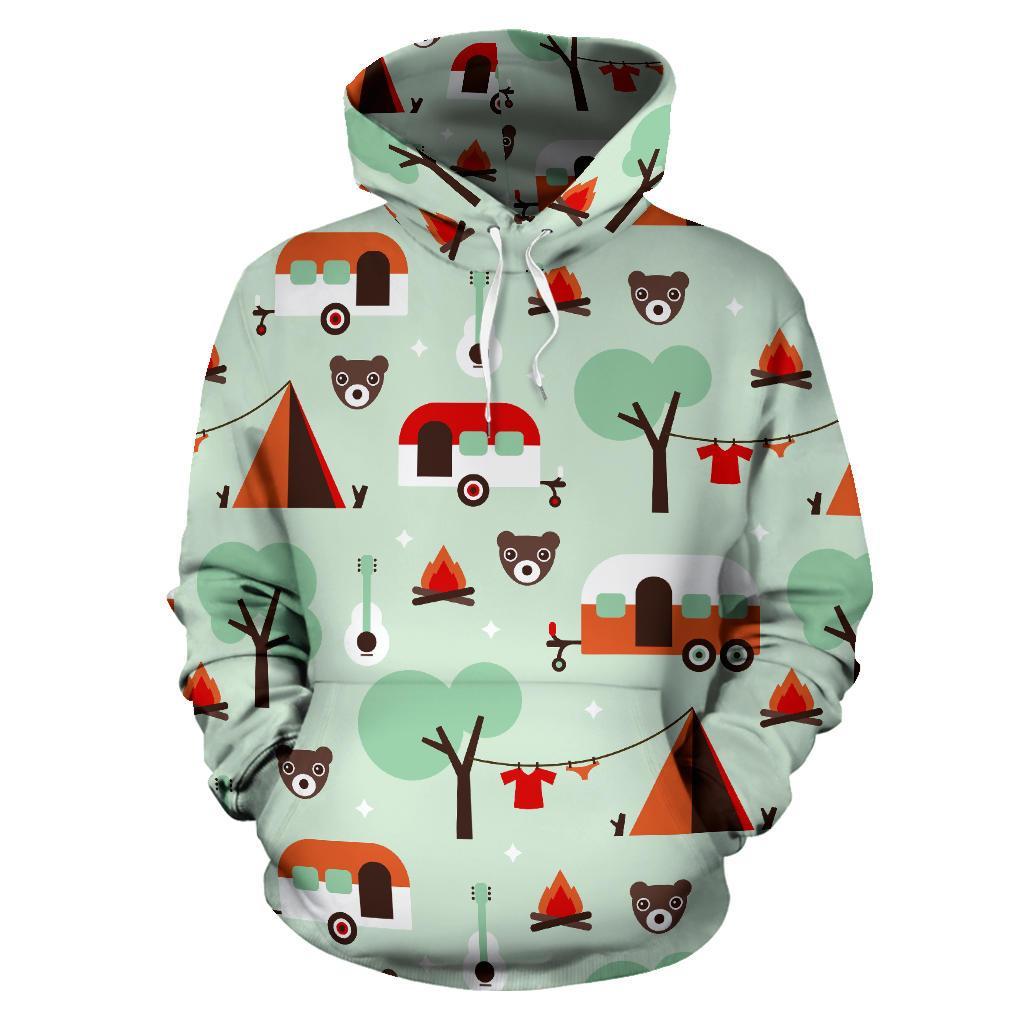 Camper Pattern Print Women Men Pullover Hoodie-grizzshop