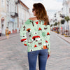 Camper Pattern Print Women Off Shoulder Sweatshirt-grizzshop