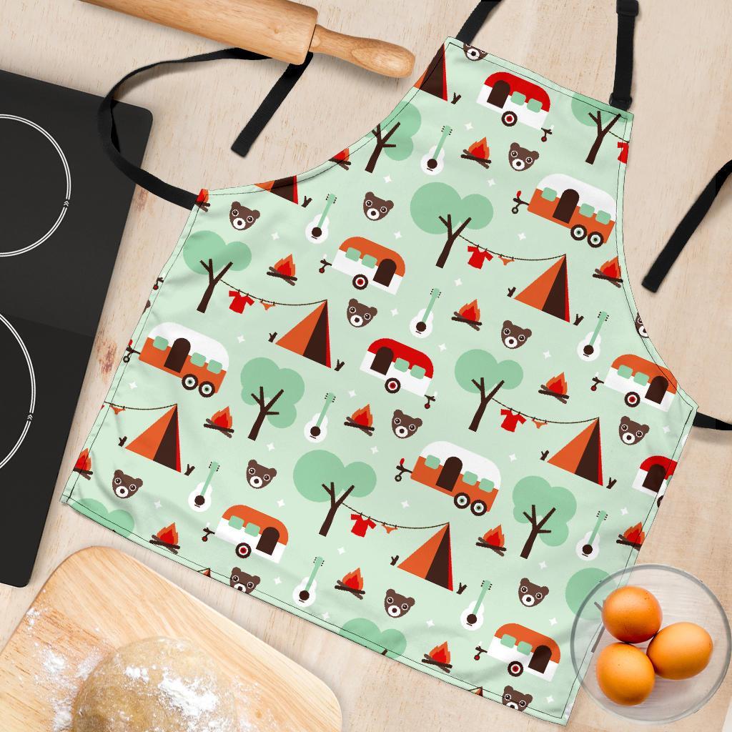 Camper Pattern Print Women's Apron-grizzshop