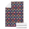 Camper Van Pattern Print Blanket-grizzshop