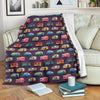 Camper Van Pattern Print Blanket-grizzshop