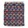 Camper Van Pattern Print Duvet Cover Bedding Set-grizzshop