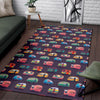 Camper Van Pattern Print Floor Mat-grizzshop