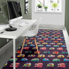 Camper Van Pattern Print Floor Mat-grizzshop