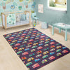 Camper Van Pattern Print Floor Mat-grizzshop