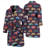 Camper Van Pattern Print Men Long Robe-grizzshop