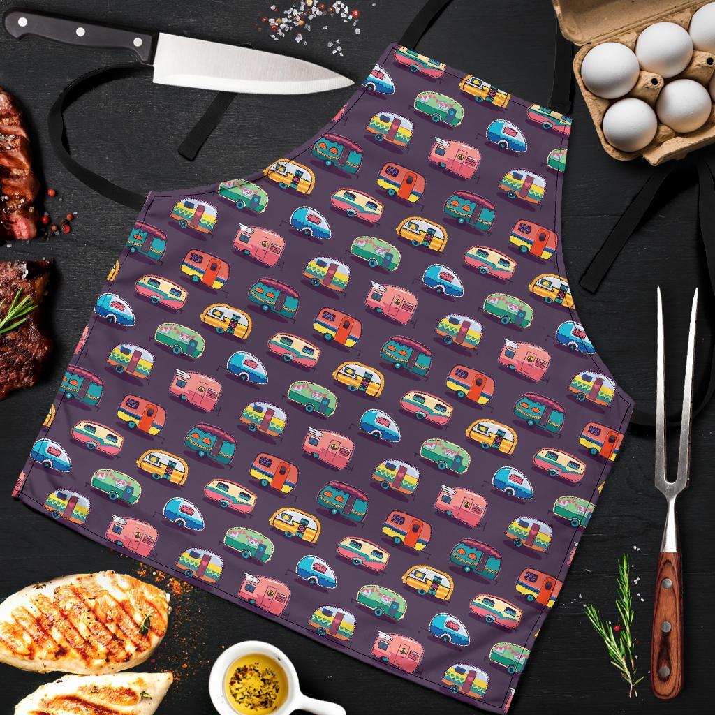 Camper Van Pattern Print Men's Apron-grizzshop