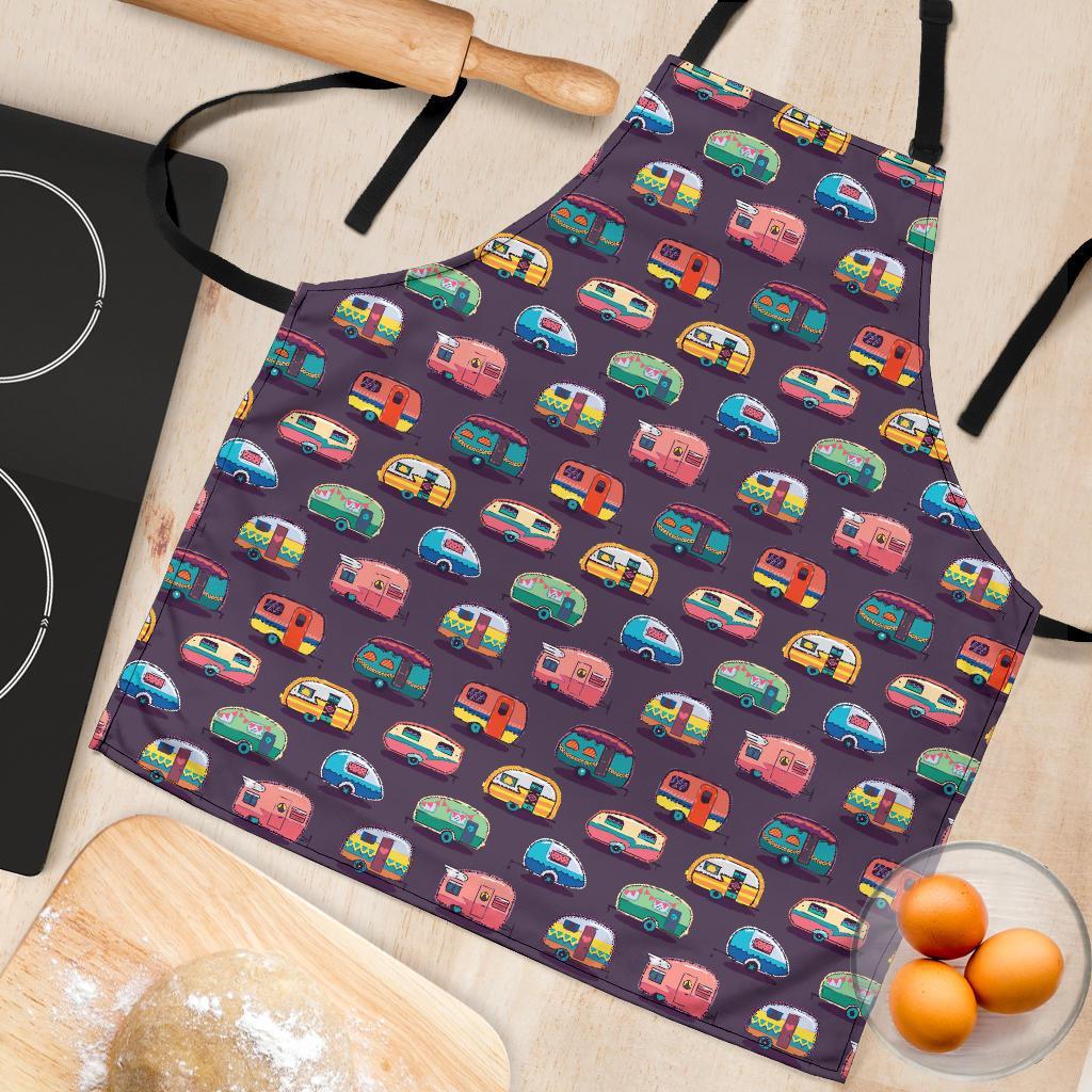 Camper Van Pattern Print Women's Apron-grizzshop