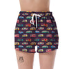 Camper Van Pattern Print Women's Shorts-grizzshop