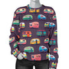 Camper Van Pattern Print Women's Sweatshirt-grizzshop