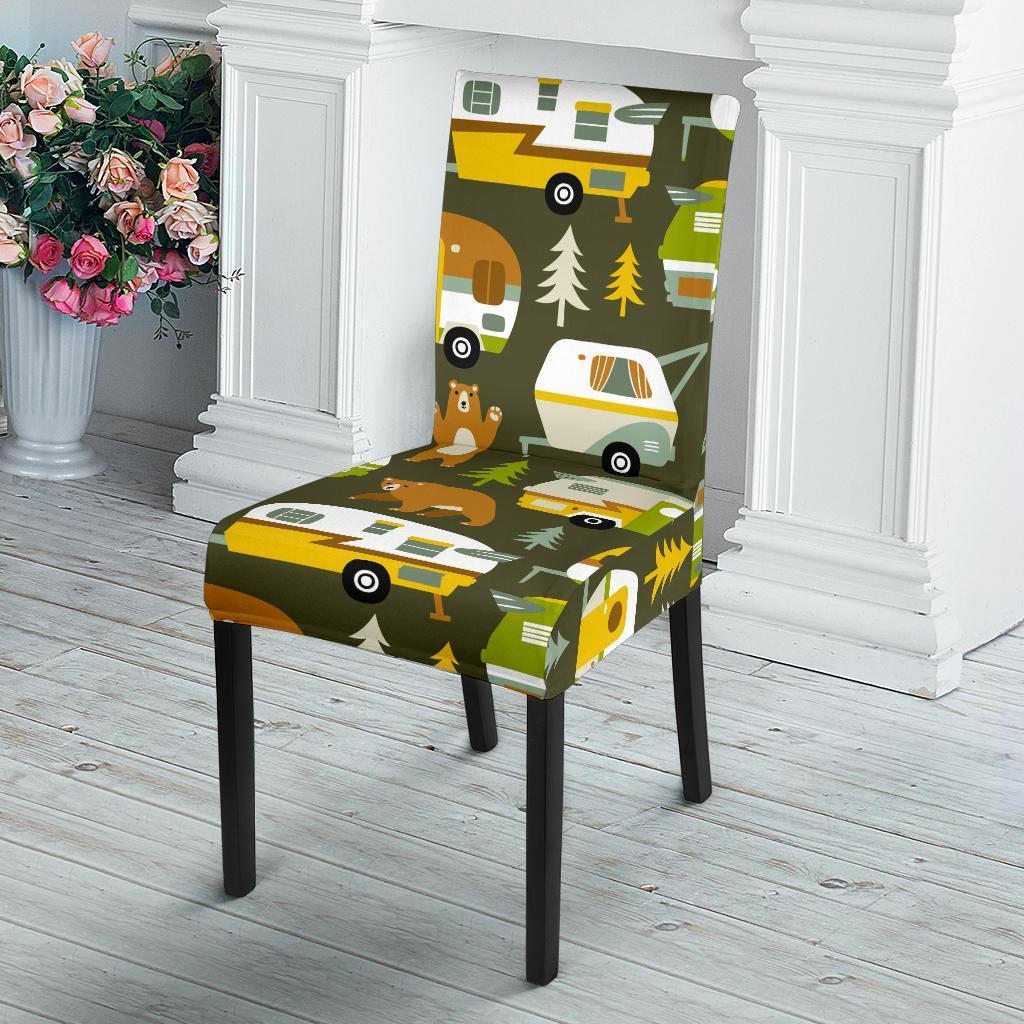 Camper Van Print Pattern Chair Cover-grizzshop