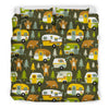 Camper Van Print Pattern Duvet Cover Bedding Set-grizzshop