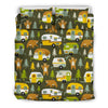 Camper Van Print Pattern Duvet Cover Bedding Set-grizzshop
