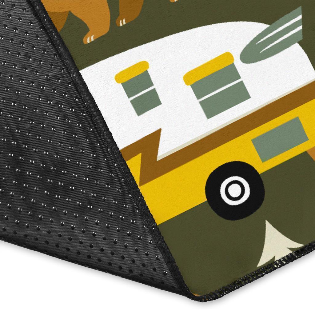 Camper Van Print Pattern Floor Mat-grizzshop