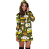 Camper Van Print Pattern Women Hoodie Dress-grizzshop