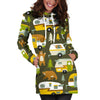 Camper Van Print Pattern Women Hoodie Dress-grizzshop