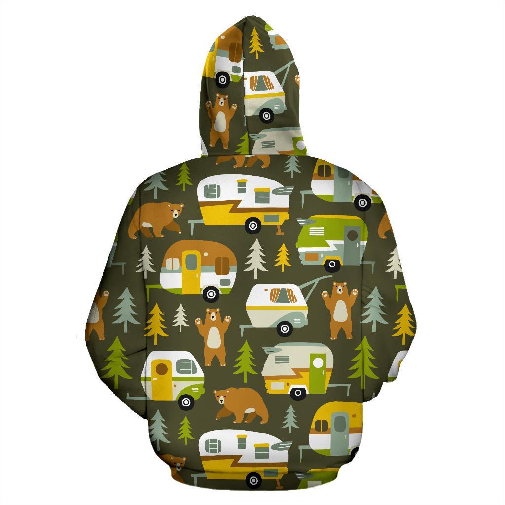Camper Van Print Pattern Women Men Pullover Hoodie-grizzshop
