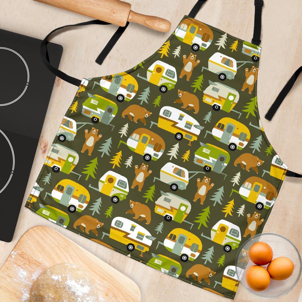 Camper Van Print Pattern Women's Apron-grizzshop