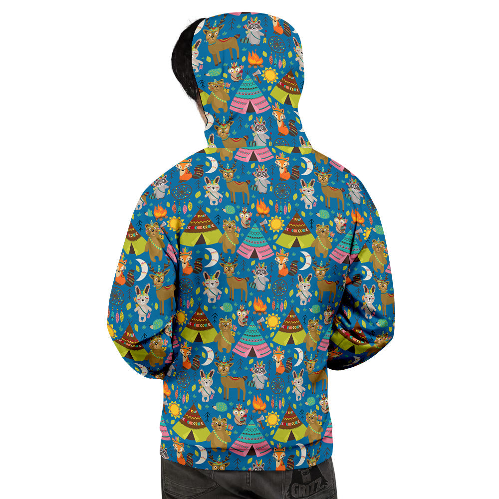 Camping Animal Print Pattern Men's Hoodie-grizzshop
